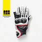Guantes Moto Cuero Tactil Proteccion Motociclista Whiteblack - Miniatura 2