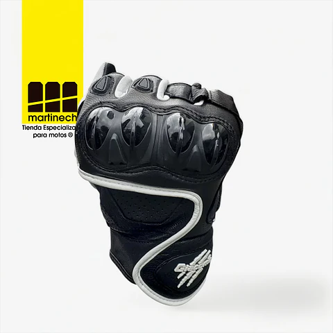 Guantes Moto Cuero Tactil Proteccion Motociclista Blackred