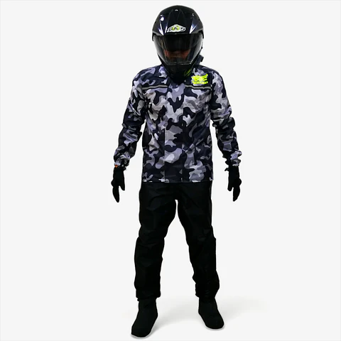 Traje Moto Para Lluvia Impermeable Hombre Con Zapatones