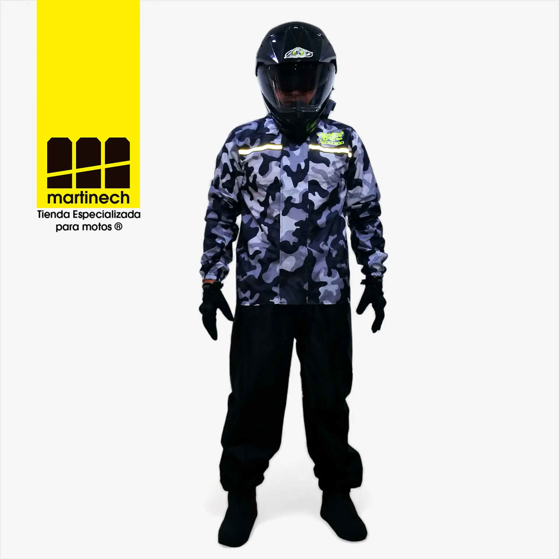 Traje Moto Para Lluvia Impermeable Hombre Con Zapatones 5