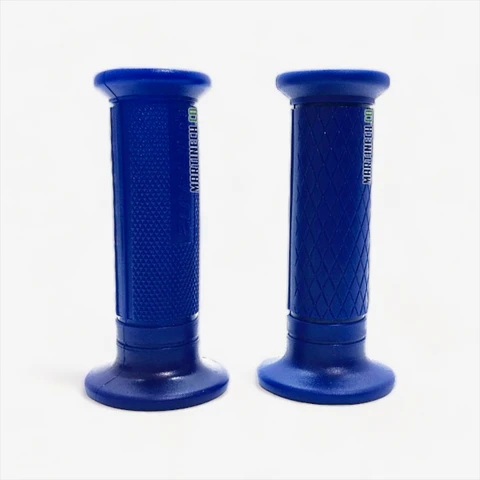 Manillares Grips Puños Para Moto 100% Caucho Confort Azul