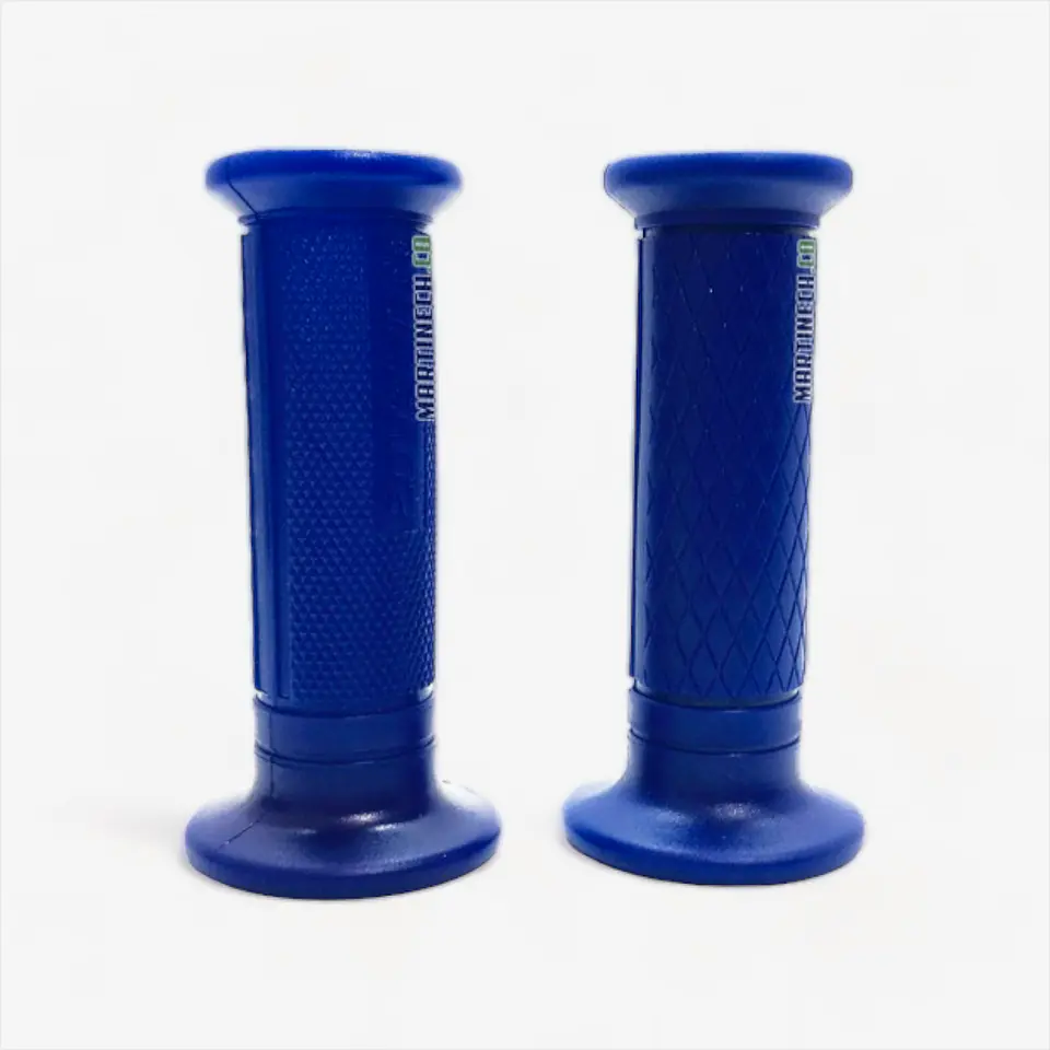 Manillares Grips Puños Para Moto 100% Caucho Confort Azul 1