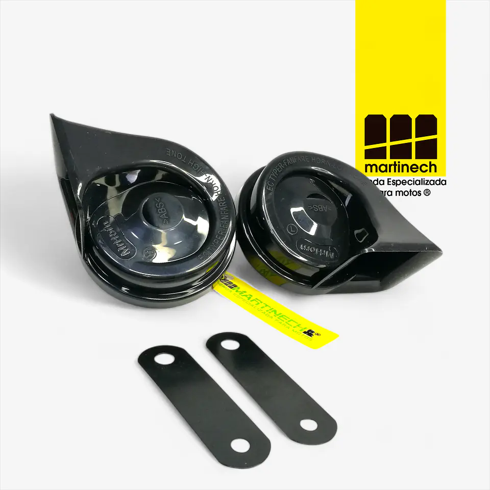 Pitos Mr. Horn Cornetas Carro Moto 12V 118dB Kit x 2  3