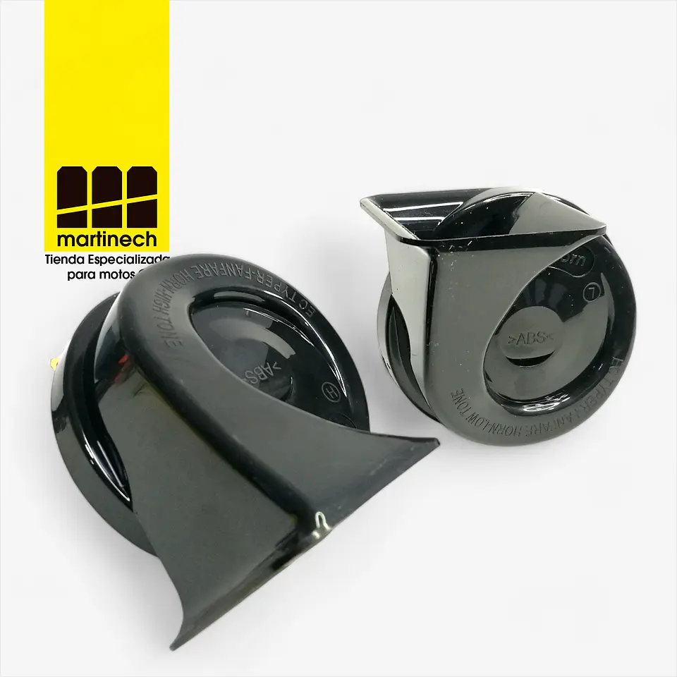 Pitos Mr. Horn Cornetas Carro Moto 12V 118dB Kit x 2  5