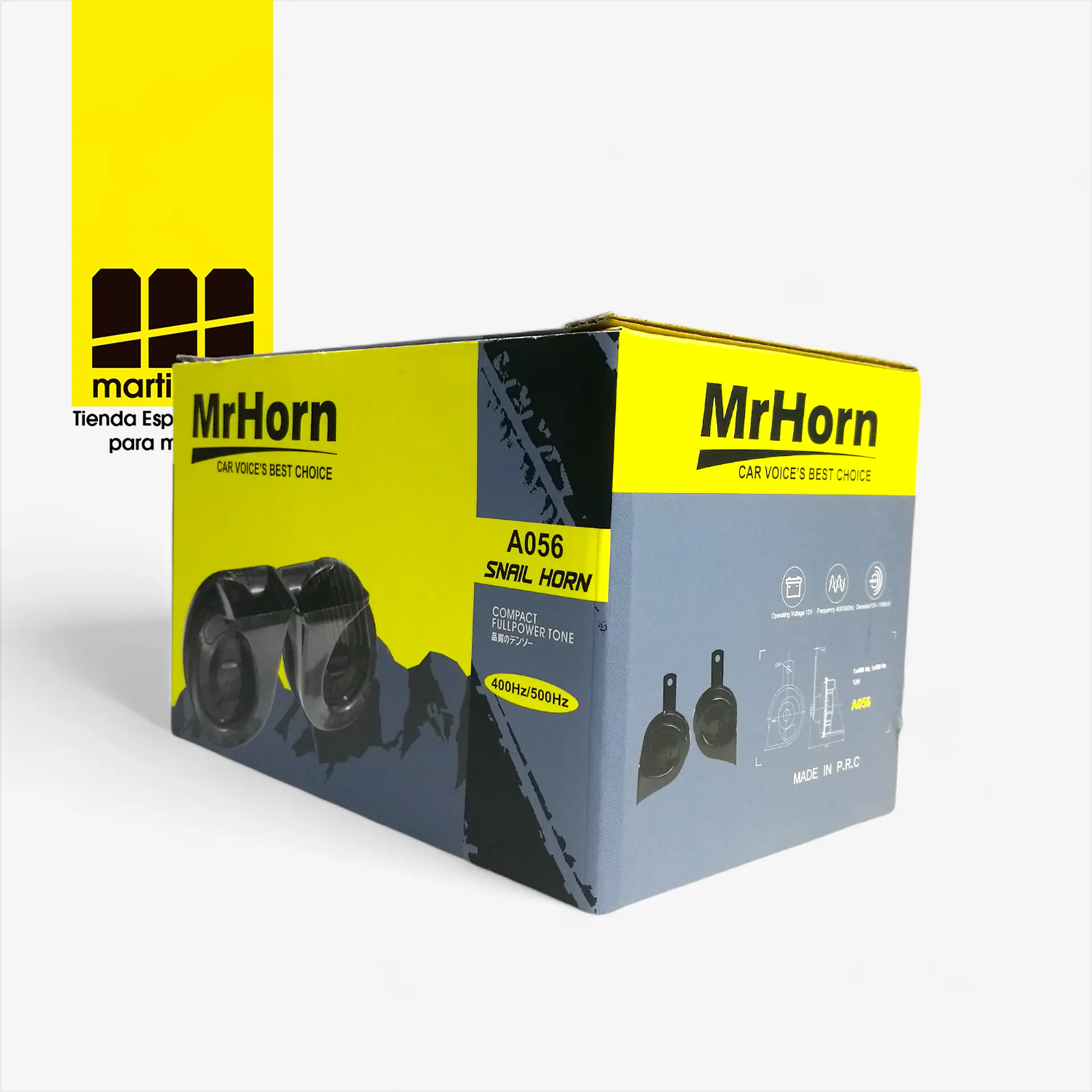 Pitos Mr. Horn Cornetas Carro Moto 12V 118dB Kit x 2  6