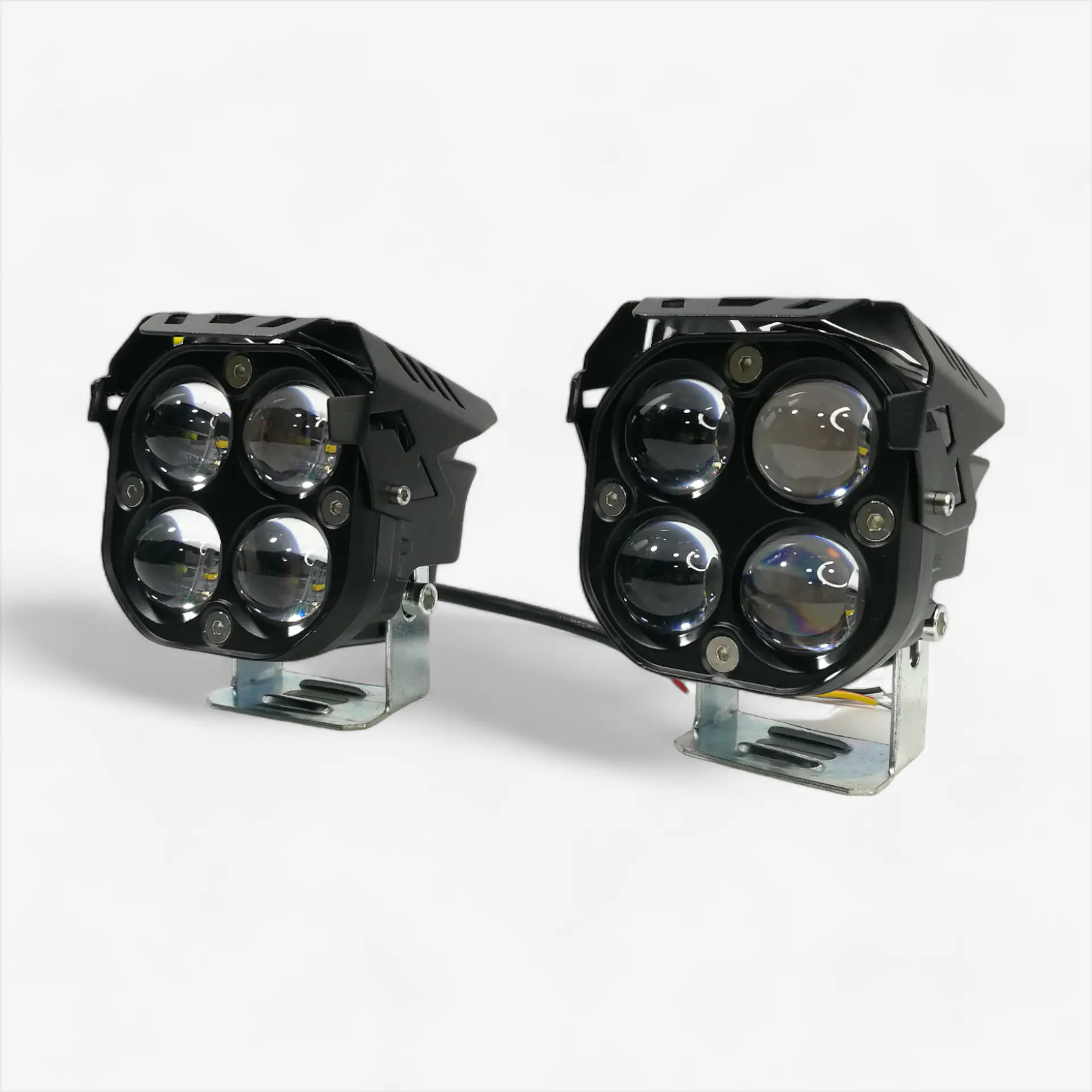 Exploradoras Led Moto Bicolor Antiniebla QUADRO 8D 1