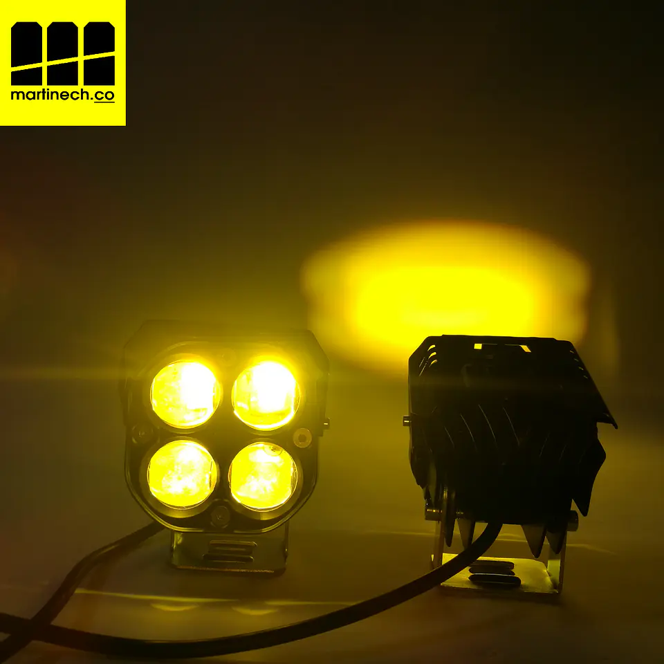 Exploradoras Led Moto Bicolor Antiniebla QUADRO 8D 3