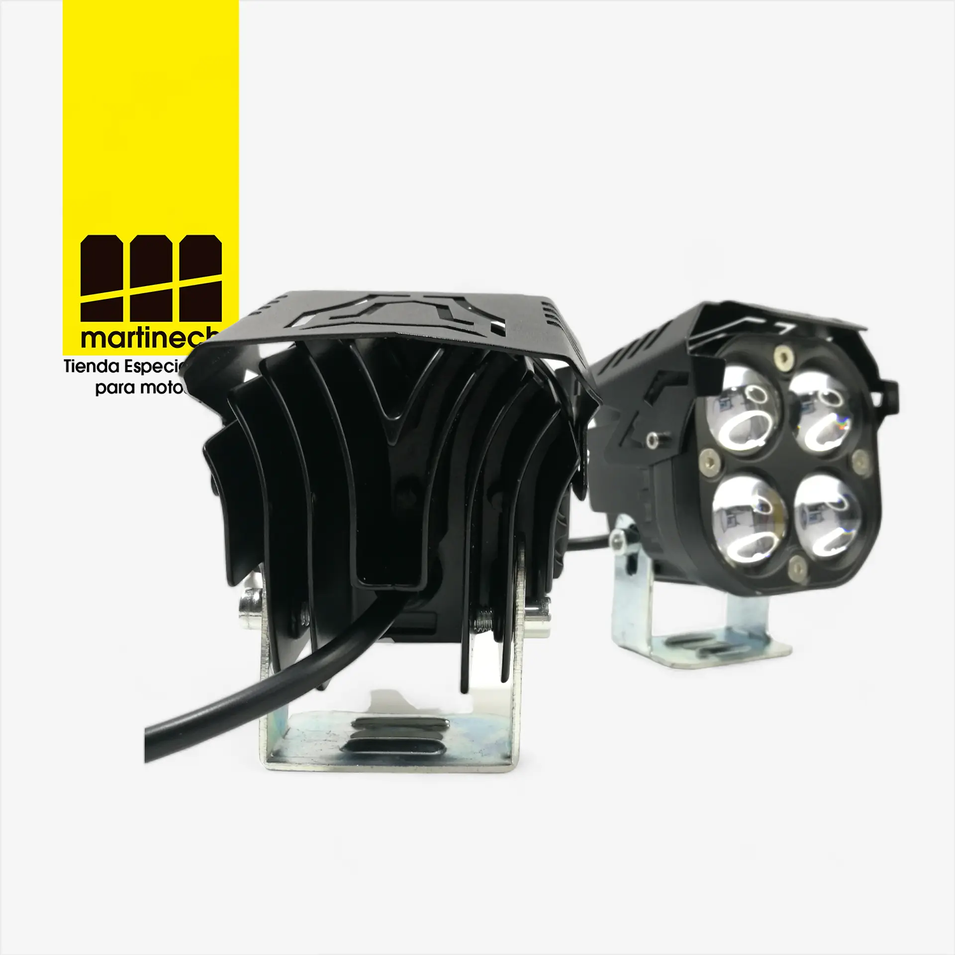 Exploradoras Led Moto Bicolor Antiniebla QUADRO 8D 8
