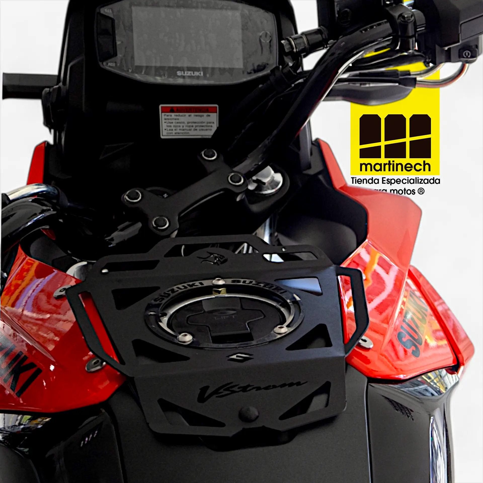 Base Tank Bag Moto Vstrom 250 Sx Acero Porta Maleta Tanque 4