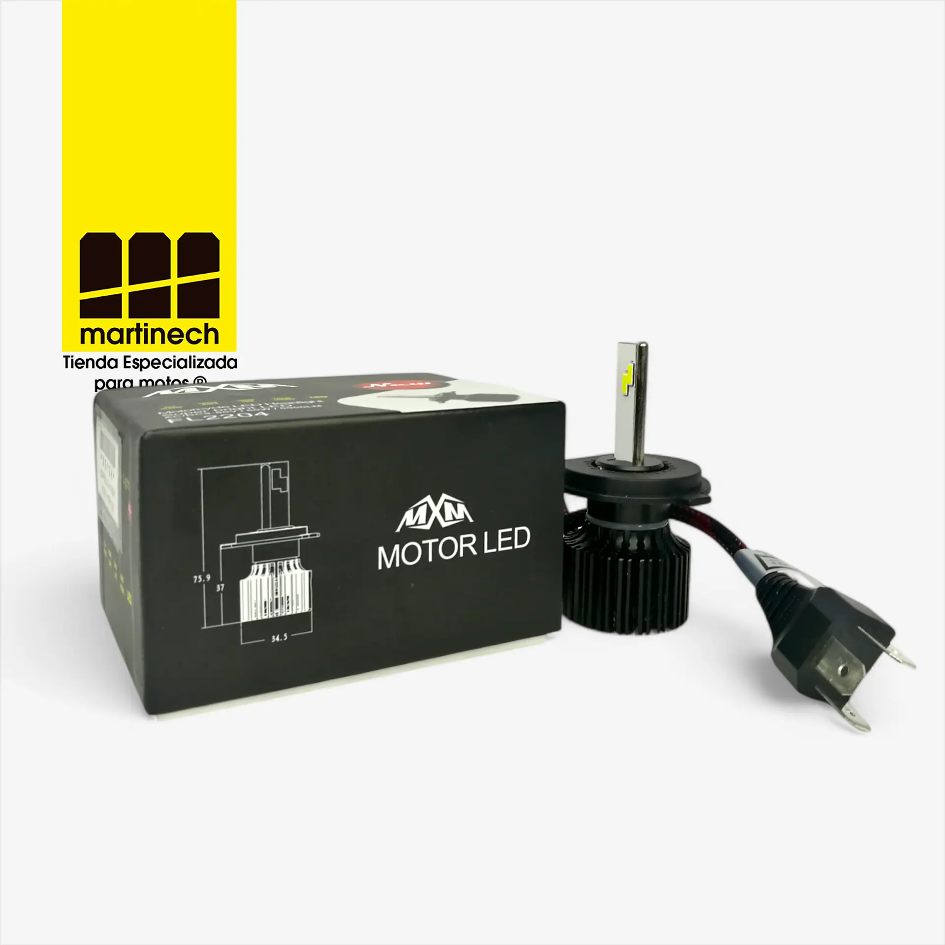 Bombillo Led para Moto H4 50W 12V Corriente Alterna y Continua 6