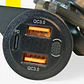 Cargador USB Moto Carga Rapida QC3 + Tipo C PD y Voltímetro  - Miniatura 8