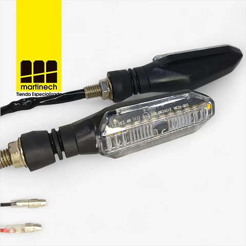 Direccionales Led Moto Ambar Brillante Kit X 2 Tipo Honda