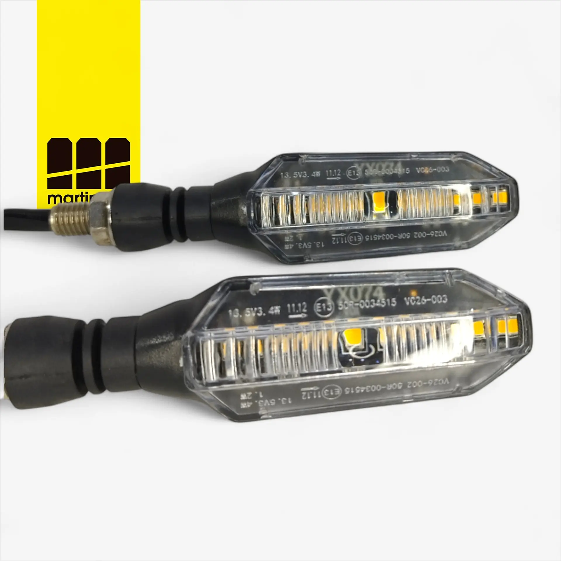 Direccionales Led Moto Ambar Brillante Kit X 2 Tipo Honda 4