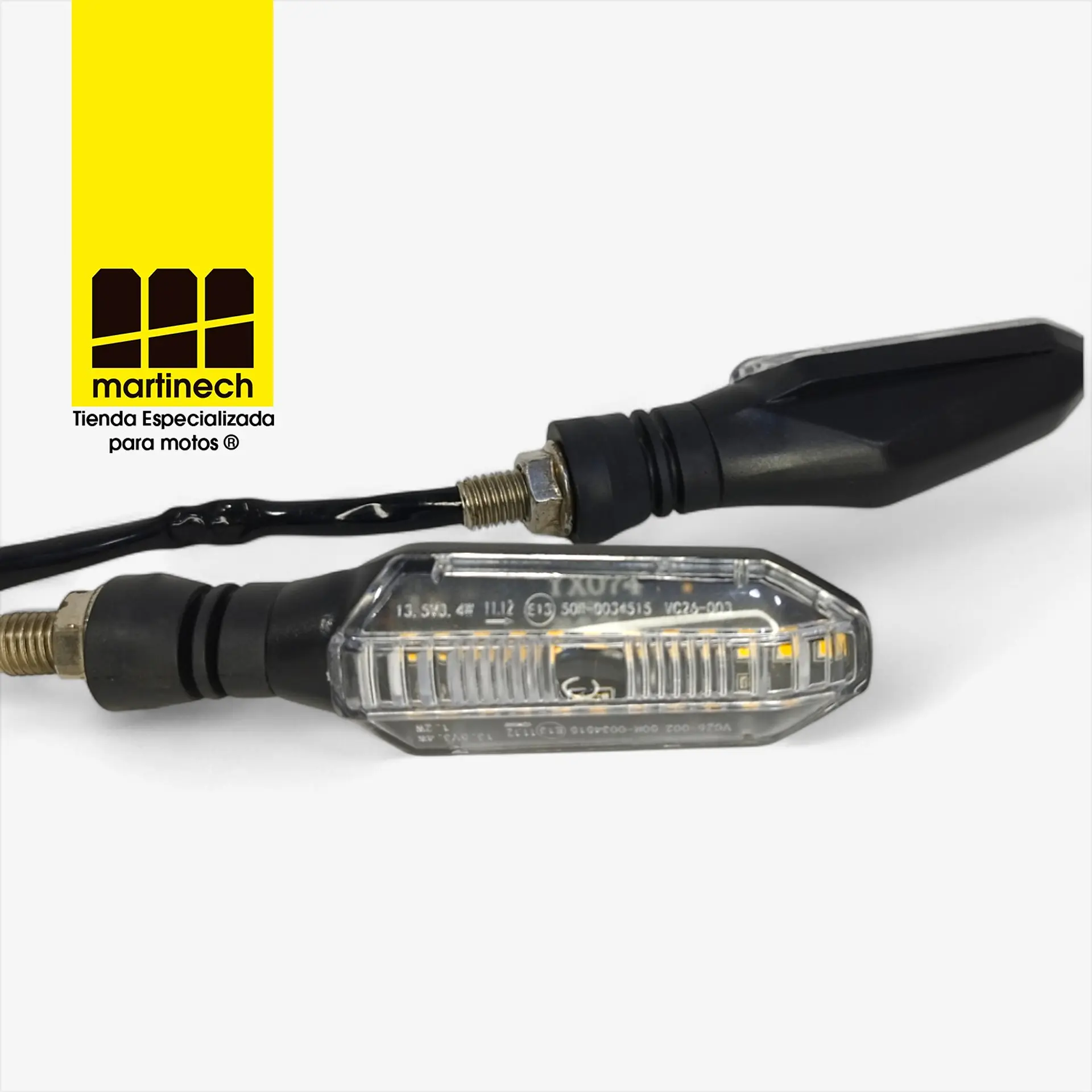 Direccionales Led Moto Ambar Brillante Kit X 2 Tipo Honda 8