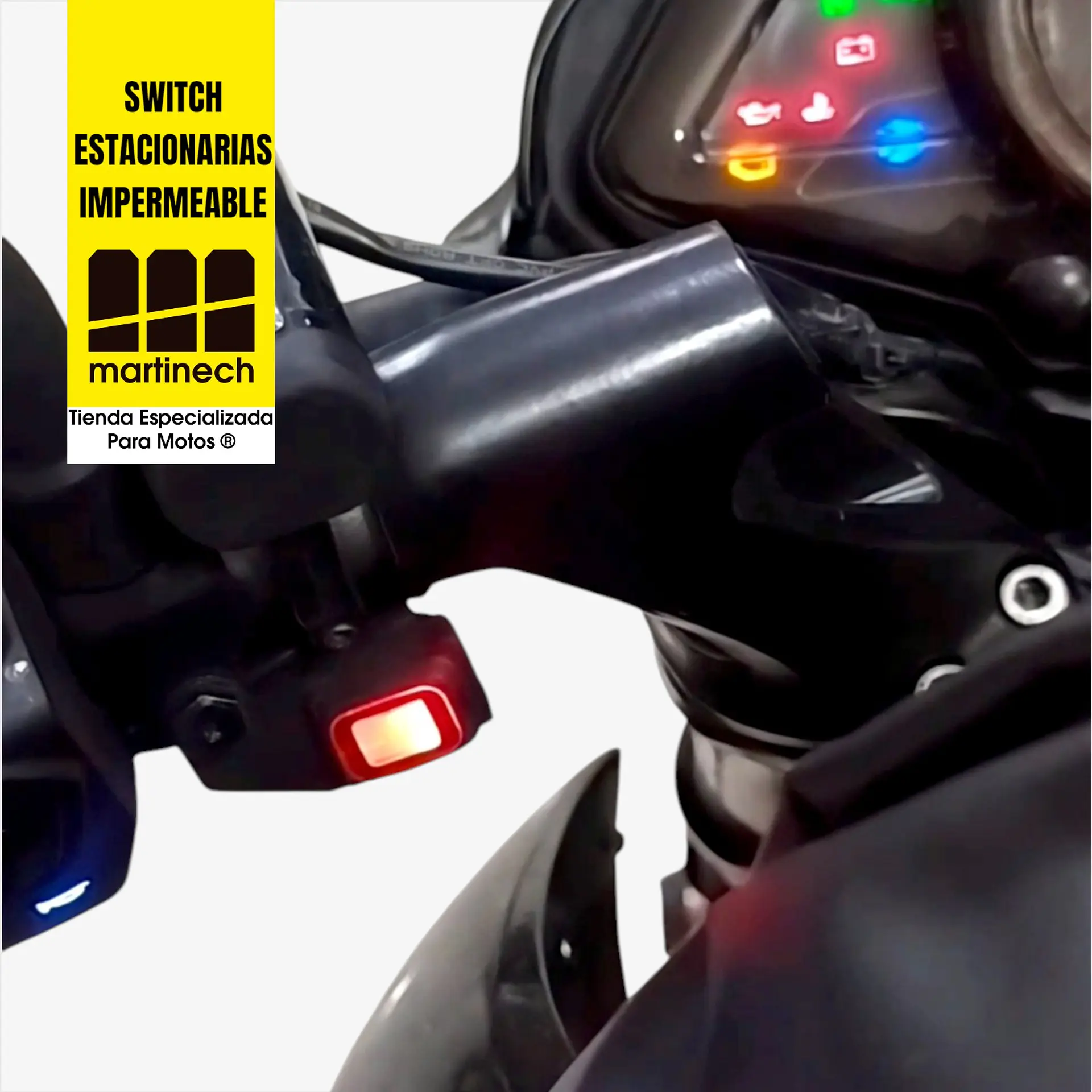 Switch Interruptor Estacionarias Impermeable Moto Testigo Led 2