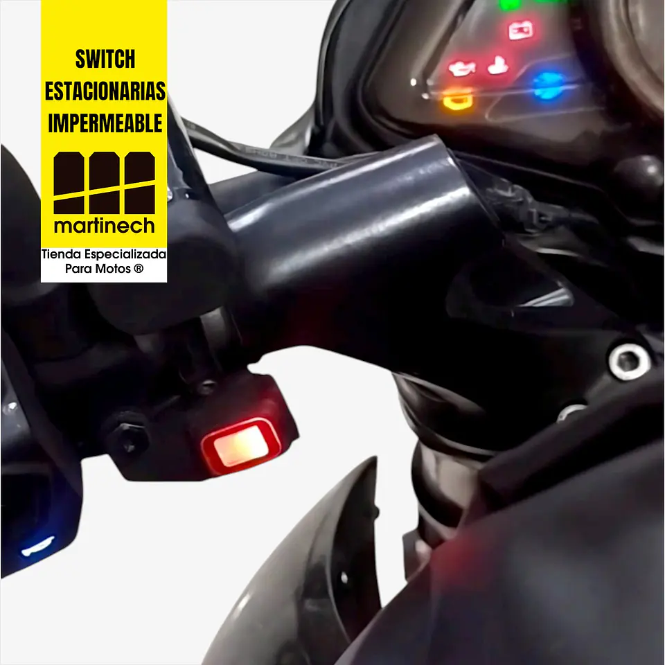 Switch Interruptor Estacionarias Impermeable Moto Testigo Led 2