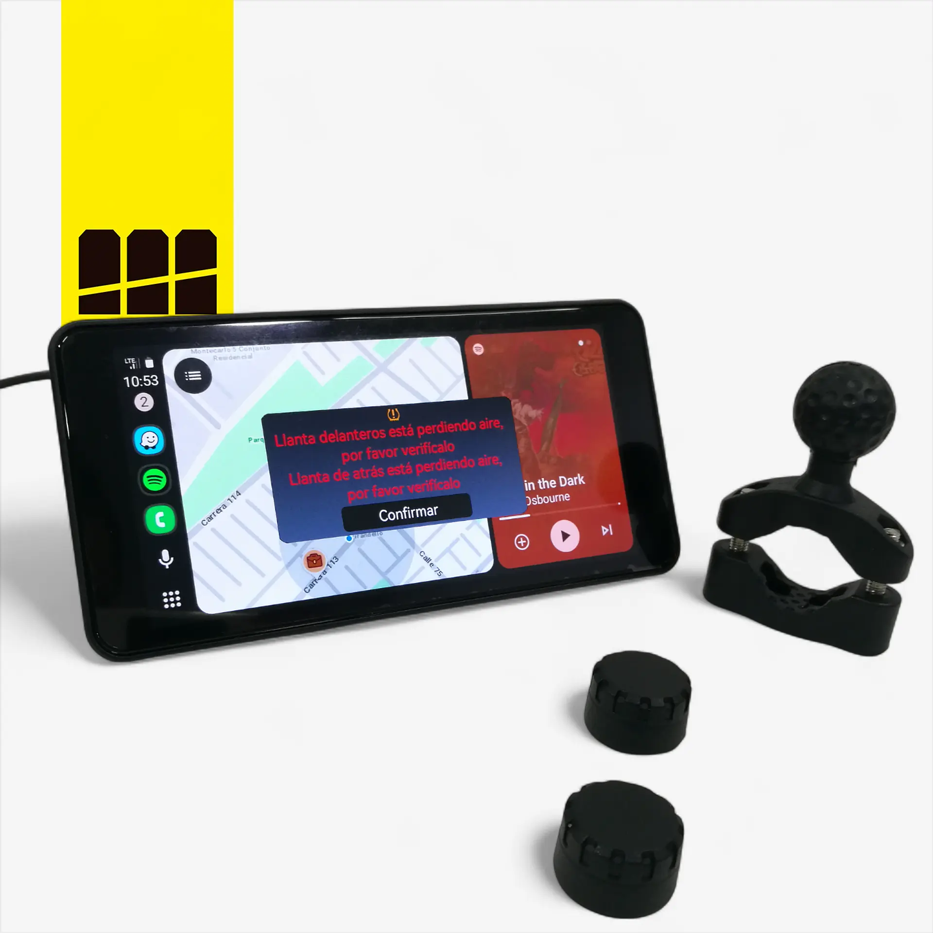 CarPlay para Moto con TPMS, Android Auto, Bluetooth HD 12