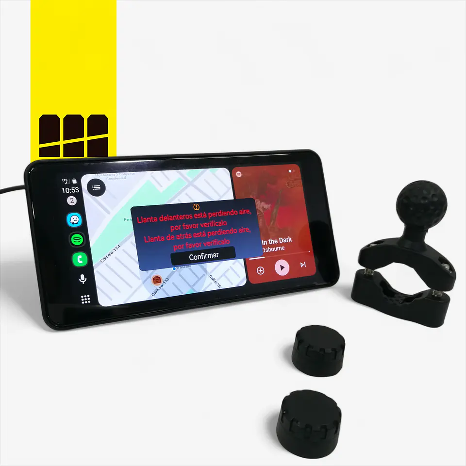 CarPlay para Moto con TPMS, Android Auto, Bluetooth HD 12