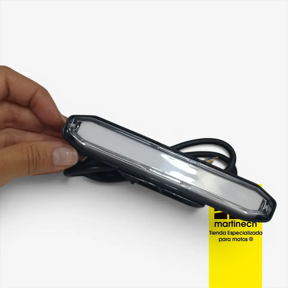 Stop Led Moto Con Direccionales Neón Integradas Transparente 3