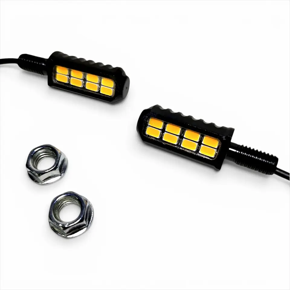 Direccionales Moto Led Ultra Brillo Tipo Bullet Premium 1
