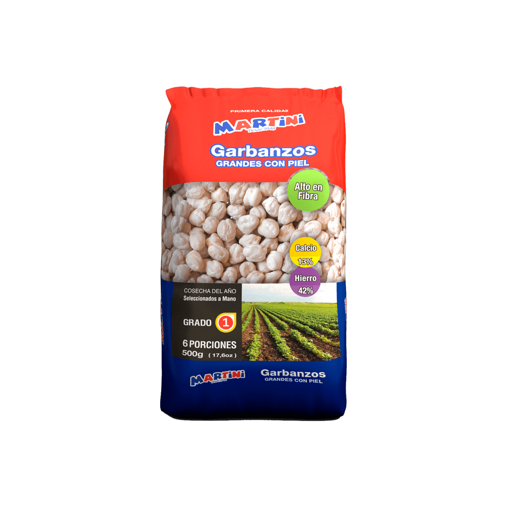 Garbanzos con Piel Martini 6x500grs.