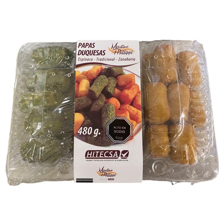 TRILOGÍA DE PAPAS DUQUESAS - ESPINACA, ZANAHORIA Y PAPA  2