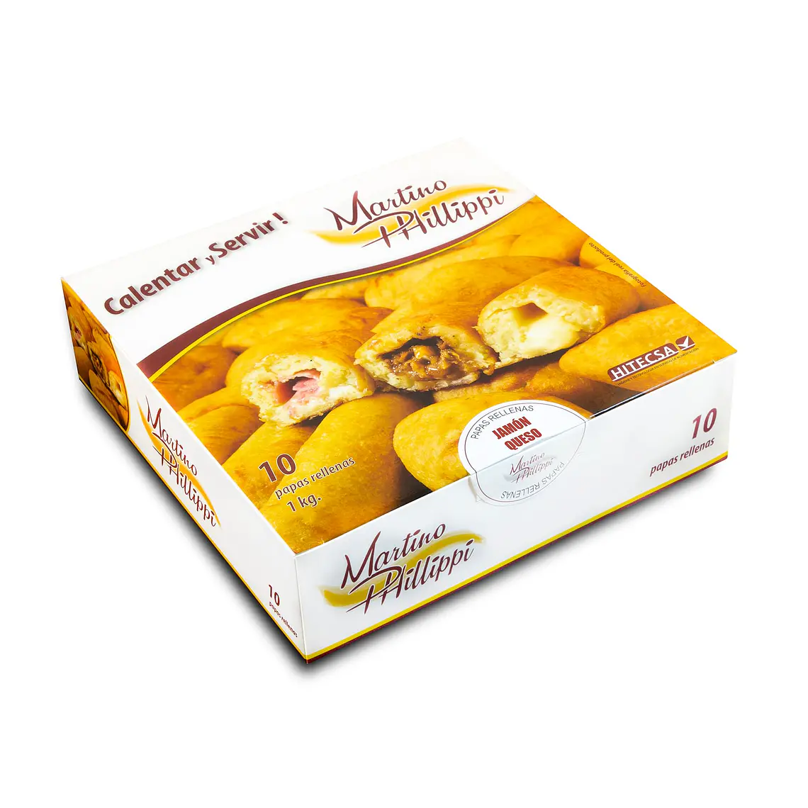 Papas Rellenas - Jamón Queso 10 Unidades 1