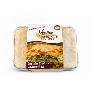 Lasaña Espinaca Champiñón Familiar