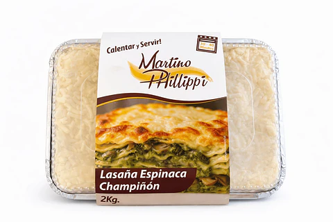 Lasaña Espinaca Champiñón Familiar