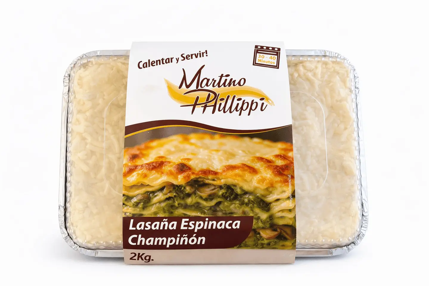 Lasaña Espinaca Champiñón Familiar 1