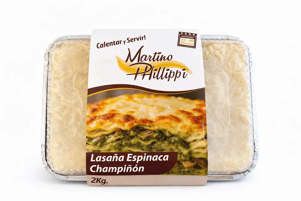 Lasaña Espinaca Champiñón Familiar 1