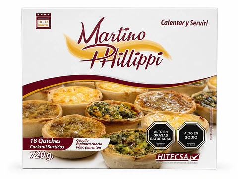 Quiches Cocktail Surtidos 18 Unidades