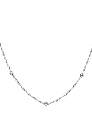 Collar Choker Ajustable Singapur con Esferas