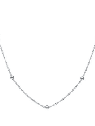 Collar Choker Ajustable Singapur con Esferas