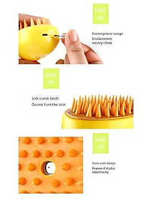 Cepillo de pelo 3 en 1 para perros y gatos, cepillo eléctrico de limpieza para mascotas, cepillo de pulverización de vapor, peine de masaje