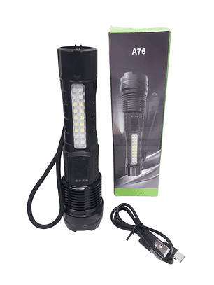 Linterna Táctica LED, 20000 Lumenes, resistente, impermeable y recargable