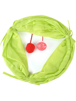 Juguete túnel para gatos, divertido juguete para mascotas, con dos agujeros