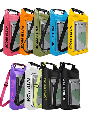 Bolsa de 2 l con pantalla táctil, impermeable, para trekking, deportes al aire libre, equipo de camping