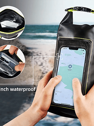 Bolsa de 2 l con pantalla táctil, impermeable, para trekking, deportes al aire libre, equipo de camping