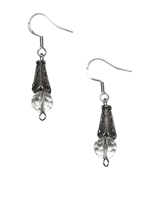 Aros Gota Cristal Facetado