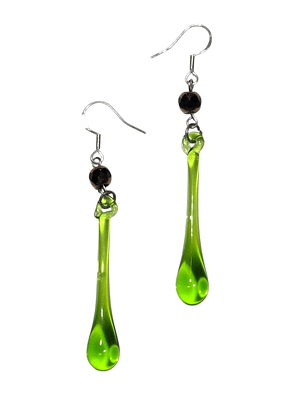 Aros Lágrima Vidrio Soplado Cristal Facetado