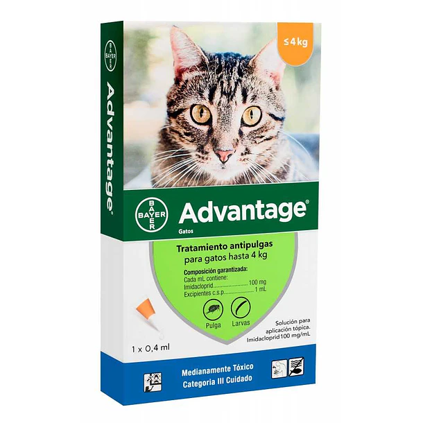 ADVANTAGE GATO HASTA 4 KG                         