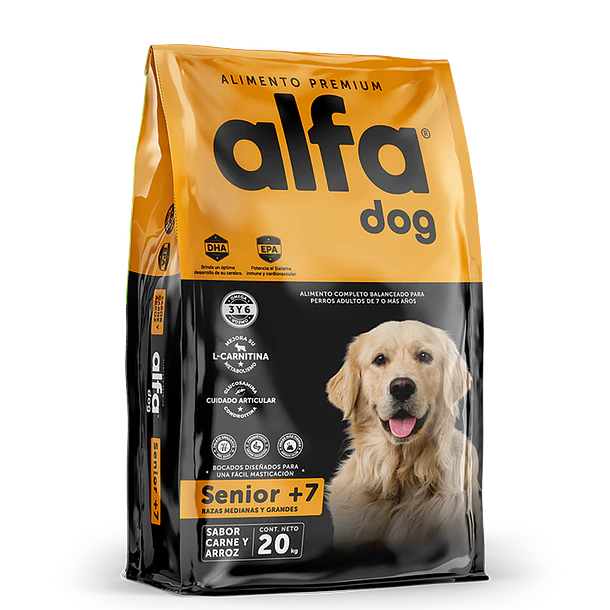 ALFA DOG PREMIUM SENIOR 20 KG                     
