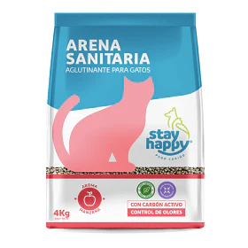 ARENA STAY HAPPY AGLUTINANTE 4 KG MANZANA               
