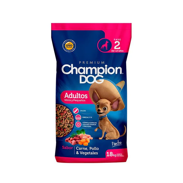 CHAMPION DOG ADULTO RAZAS PEQUEÑAS 18 KG                 
