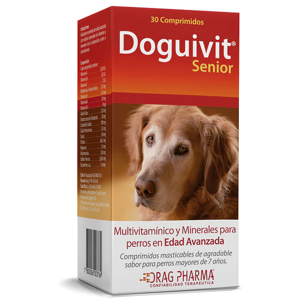 DOGUIVIT SENIOR X 30 COMPRIMIDOS MASTICABLES                    