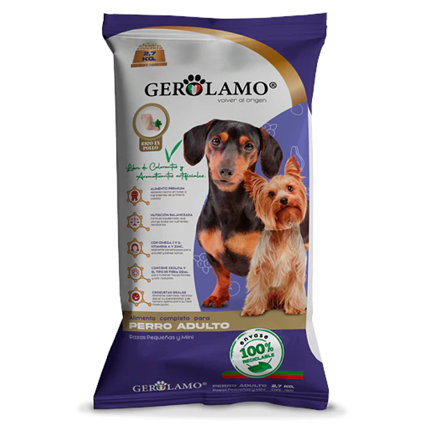 GEROLAMO PERRO ADULTO RAZAS PEQUEÑAS Y MINIS 2.7 KG            