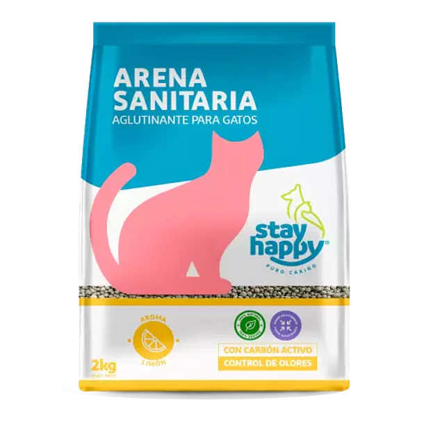 ARENA STAY HAPPY AGLUTINANTE 2 KG LIMON                 