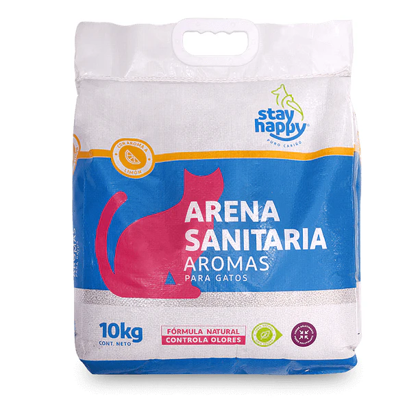 ARENA STAY HAPPY AGLUTINANTE 10 KG LIMON                