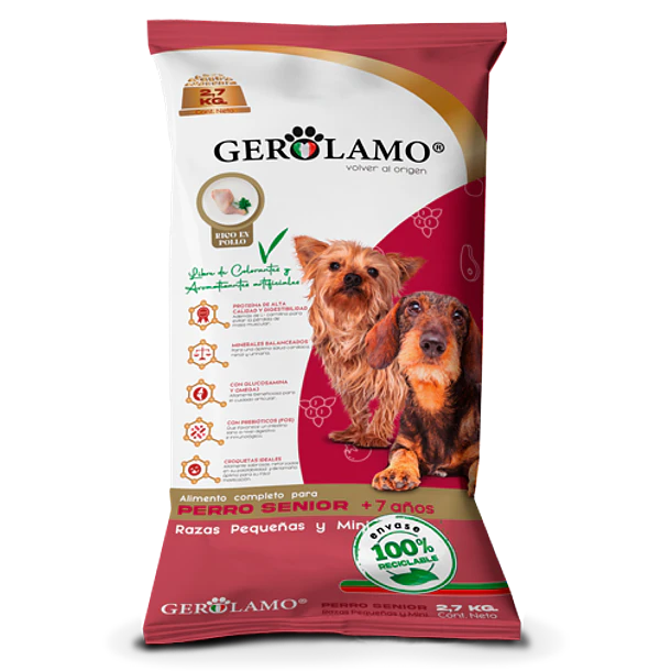 GEROLAMO PERRO SENIOR RAZAS PEQUEÑAS Y MINI 2.7 KG              